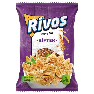 Rivos Buğday Cipsi 56G Biftek (8'li Paket) ürün görseli 1