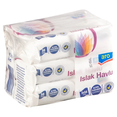 aro Islak Havlu 3*56Lı Klasik (6'li Paket) ürün görseli 1