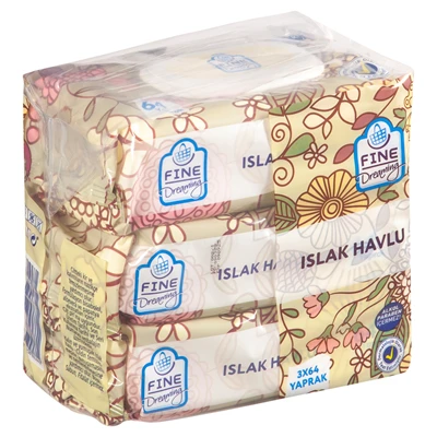 Fine Dreaming Aile Islak Havlu 3*64Lü (5'li Paket) ürün görseli 1