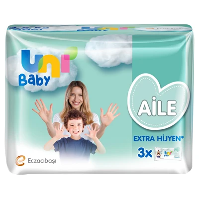 Uni Baby Uni Baby Islak Havlu 3*52 Adet Aile X 8 (2'li Paket) ürün görseli 1