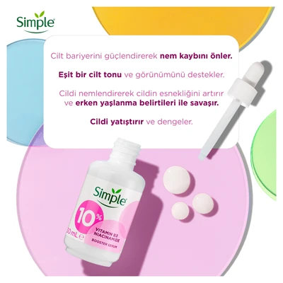 Simple Booster Serum 30 Ml Niacinamide+B3 Etkili (7'li Paket) ürün görseli 1