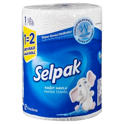 Selpak Havlu Dev Rulo Tekli Selpak 1=2 (7'li Paket) ürün görseli 1