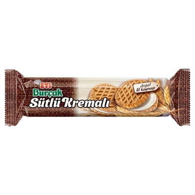 ETİ Burçak Bisküvi 100 G Kremalı (8'li Paket) ürün görseli 1