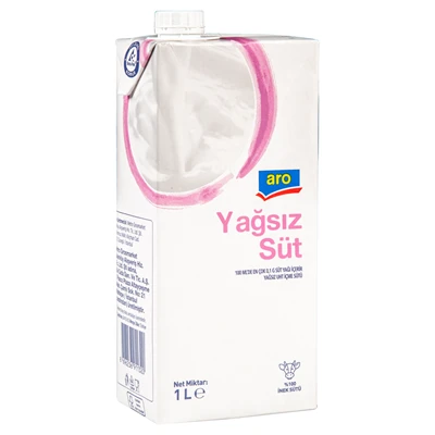 aro Süt %0,1 Yağlı 1 L (8'li Paket) ürün görseli 1