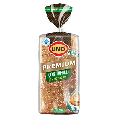 Uno Premium Ekmek 400 G Çok Tahıllı&Siyez Buğdaylı (6'li Paket) ürün görseli 1