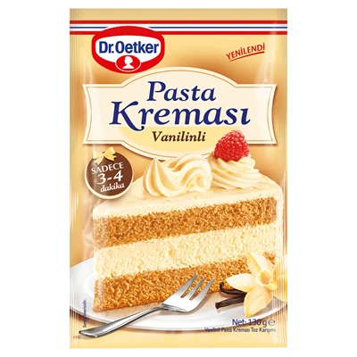 Dr. Oetker Pasta Kreması 130 G Vanilyalı (6'li Paket) ürün görseli 1