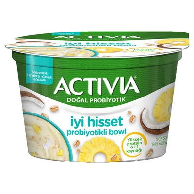 ACTIVIA Activia Probiyotik Bowl 150 G Ananas&Hindistan Cevizi&Yulaf (6'li Paket) ürün görseli 1