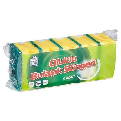 Fine Dreaming Bulaşık Süngeri Oluklu 5Li (8'li Paket) ürün görseli 1