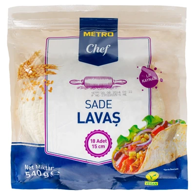 METRO Chef Lavaş Sade 15Cm 18Li (5'li Paket) ürün görseli 1