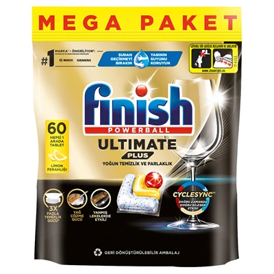 finish Ultra Plus Bulaşık Tableti 60Lı (2'li Paket) ürün görseli 1