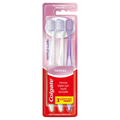 Colgate Gentle Diş Fırçası 2+1 Yumuşak (3'li Paket) ürün görseli 1