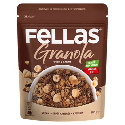 Fellas Granola 200 G Kakao&Fındık (3'li Paket) ürün görseli 1