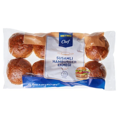 METRO Chef Hamburger Ekmeği 8Li 60 G (6'li Paket) ürün görseli 1