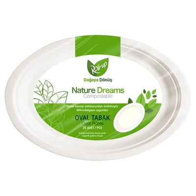 Roll Up Oval Dreams Tabak 25 Adet 26cm (4'li Paket) ürün görseli 1