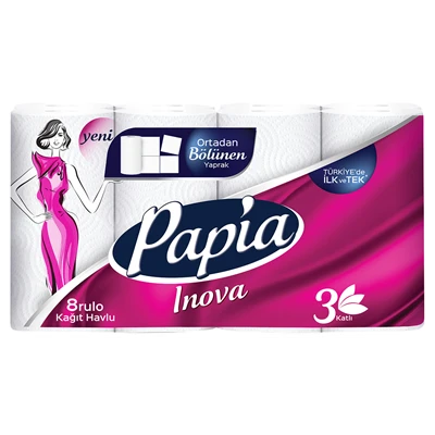 Papia Inova Kağıt Havlu 8Li (6'li Paket) ürün görseli 1