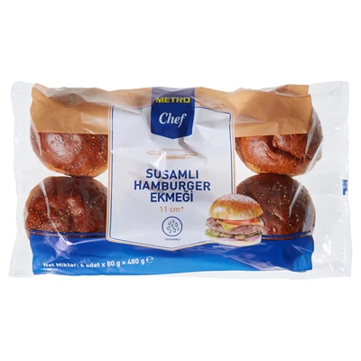 METRO Chef Hamburger Ekmeği 6Lı 80 G (5'li Paket) ürün görseli 1