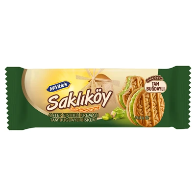 McVities Saklıköy Kremalı Gofret 18 X 78,5 G Antep Fıstıklı (5'li Paket) ürün görseli 1