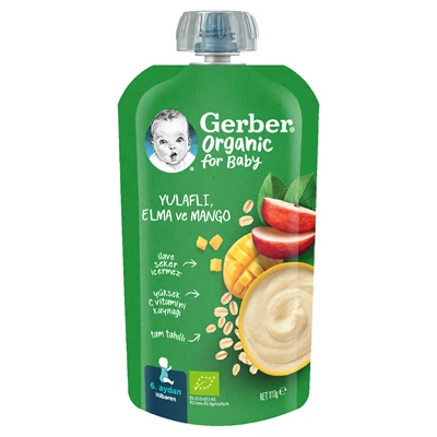 Gerber Organik Püre 110 G Elma & Mango (4'li Paket) ürün görseli 1