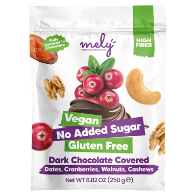Mely Vegan Çikolatalı Meyve Mix 250 G (2'li Paket) ürün görseli 1