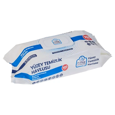 Fine Dreaming Yüzey Tememizleme Mendili 100Lü Beyaz Sabun (5'li Paket) ürün görseli 1