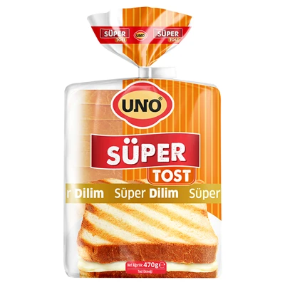 UNO Süper Tost Ekmeği 470 G Sade (8'li Paket) ürün görseli 1