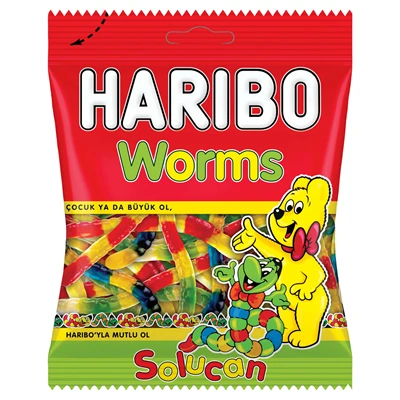 HARIBO Yumuşak Şeker 160 G Solucan (8'li Paket) ürün görseli 1
