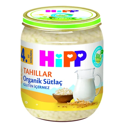 HİPP Organik Kavanoz Mama 125G Sütlaç, (7'li Paket) ürün görseli 1