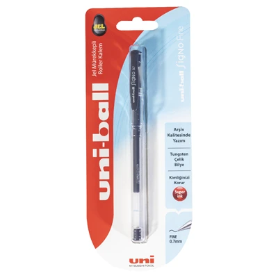UNİ-BALL Sıgno Fıne Um-100 Jel Kalem 0.7 Siyah (6'li Paket) ürün görseli 1