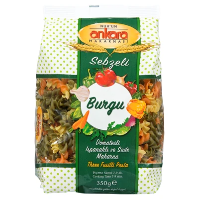 NUH'UN ankara Makarna 350G Burgu Sebze (8'li Paket) ürün görseli 1