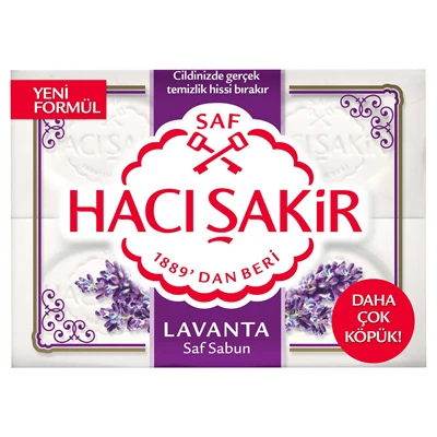 HACI ŞAKİR Banyo Sabunu 4*150 G Lavanta (5'li Paket) ürün görseli 1