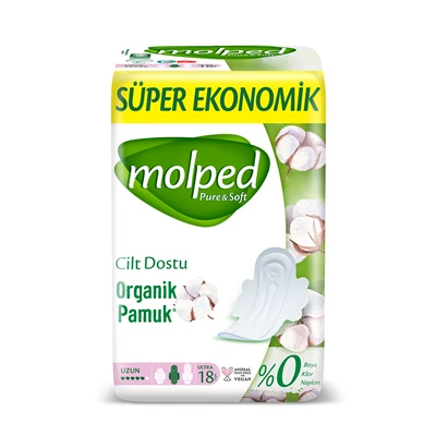 molped Pure Soft Hijyenik Normal Süper Ekonomik Uzun 18Li (8'li Paket) ürün görseli 1