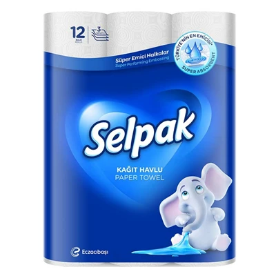 Selpak 3Katlı Kağıt Havlu 12Li (6'li Paket) ürün görseli 1