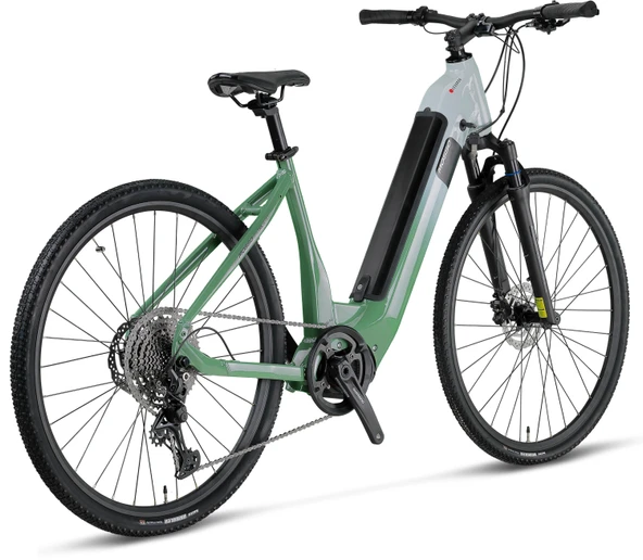 MOSSO E-LEGARDA ELEKTRİKLİ KADIN ŞEHİR BİSİKLET 450H HYD 28 JANT 10 VİTES GREEN L.GREEN ürün görseli 1