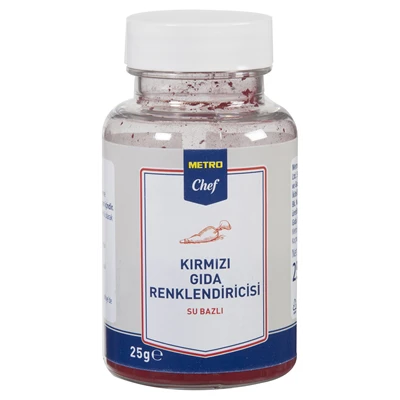 METRO Chef Su Bazlı Gıda Boyası 25 G Kırmızı Toz (4'li Paket) ürün görseli 1