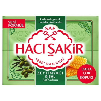 HACI ŞAKİR Banyo Sabunu 4*150 G Zeytinyağ&Bal (8'li Paket) ürün görseli 1