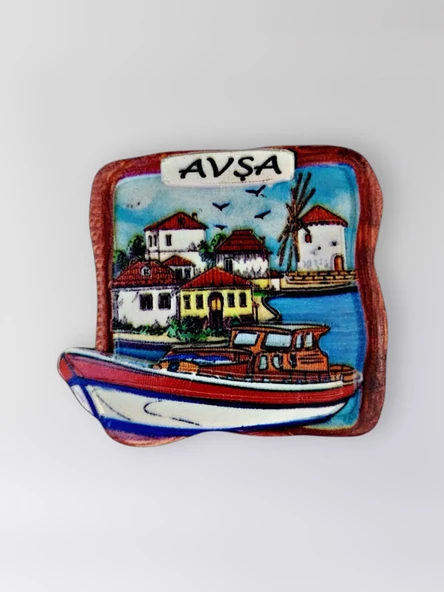AVŞA Polyester Kabartmalı Magnet 7 x 6 cm Dekoratif Hediyelik Buzdolabı Süsü (Kod:1459) ürün görseli 1