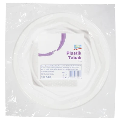 aro Ekonomik Tabak 100Lü 17Cm (5'li Paket) ürün görseli 1
