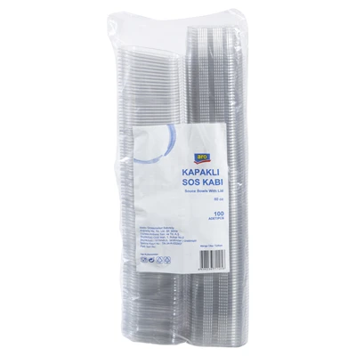aro Kapaklı Sos Kabı 100Ad 80Cc (6'li Paket) ürün görseli 1