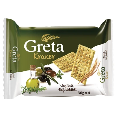 şölen Greta Kraker 4 X 30 G Zeytin&Kekik (7'li Paket) ürün görseli 1