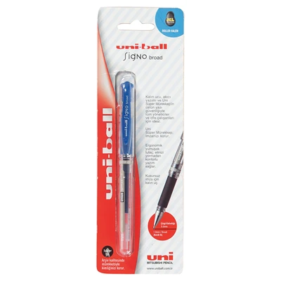 UNİ-BALL Sıgno Broad Um153 İmza Kalemi 1.0 Mavi (3'li Paket) ürün görseli 1