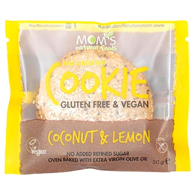 Moms Glutensiz Vegan Kurabiye 50 G Hindistan Cevizi-Limon (7'li Paket) ürün görseli 1