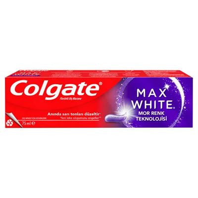 Colgate Max White Diş Macunu 75Ml Purple (8'li Paket) ürün görseli 1