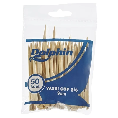 Dolphin Çöp Şiş Yassı 50 Adet 9Cm (8'li Paket) ürün görseli 1
