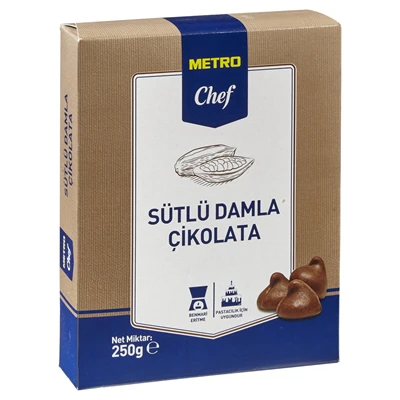 METRO Chef Damla Çikolata 250 G Sütlü (6'li Paket) ürün görseli 1
