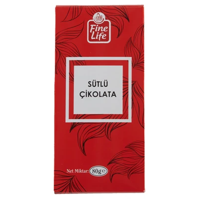 Fine Life Tablet Çikolata 80 G Sütlü (8'li Paket) ürün görseli 1