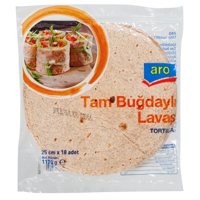 aro Lavaş 25Cm 18Li Tam Buğday (5'li Paket) ürün görseli 1