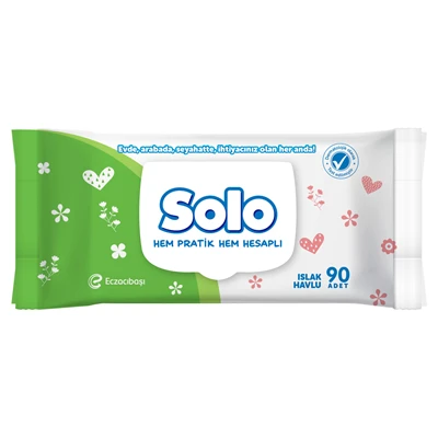 Solo Islak Havlu 90Adet (8'li Paket) ürün görseli 1