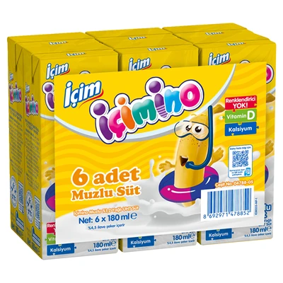 içimino Süt 6*180Ml Muz (8'li Paket) ürün görseli 1
