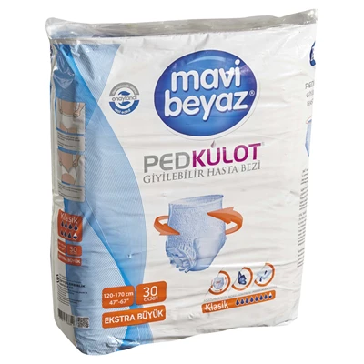 mavi beyaz Külot 30Lu Xlarge (3'li Paket) ürün görseli 1