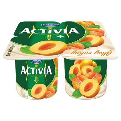 ACTIVIA Probiyotik Yoğurt 4Lü 100G Kuru Kayısı (6'li Paket) ürün görseli 1